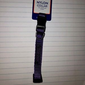 Purple Dog Nylon Collar Top Paw New With Tags Size XSmall